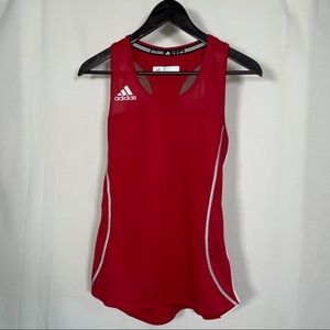 NWT Adidas Running Top Red & White Racerback